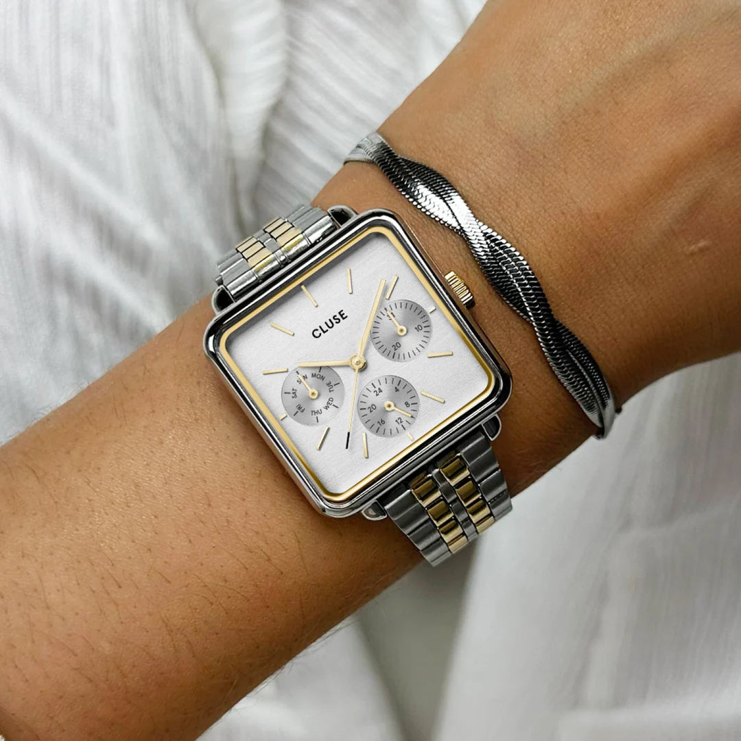 CLUSE TWO-TONE TETRAGONE WATCH