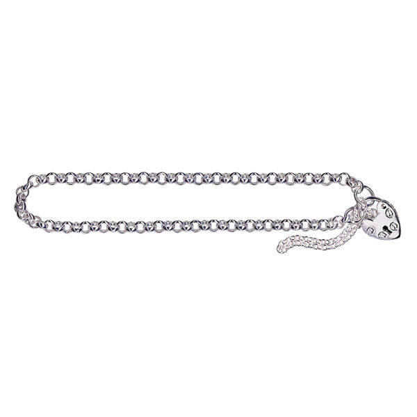 STERLING SILVER BELCHER PADLOCK BRACELET