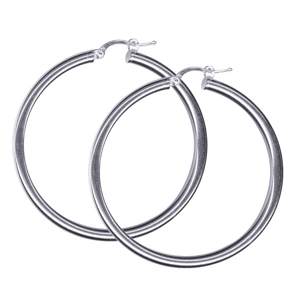 STERLING SILVER LARGE BARREL HOOPS