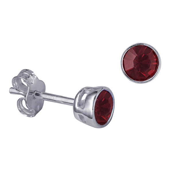 STERLING SILVER JANUARY BIRTHSTONE STUDS