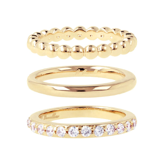 BRONZALLURE 3 BAND GOLD RING