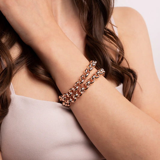 BRONZALLURE ROSE GOLD BELCHER BRACELET