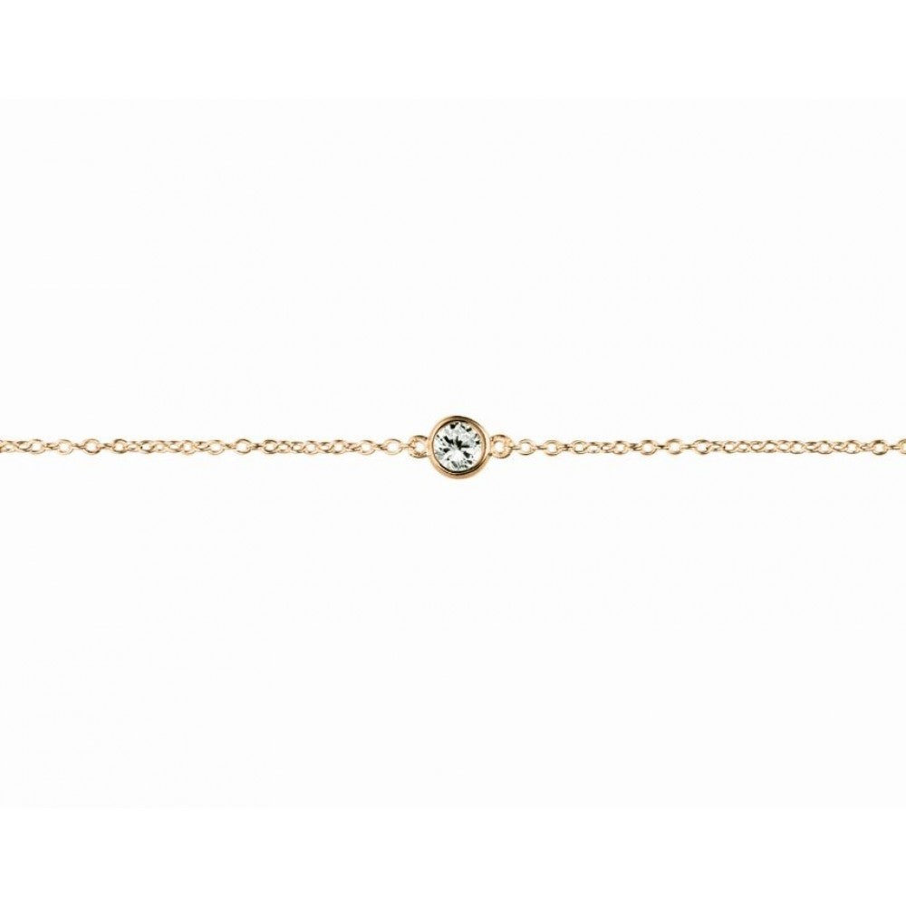 GOLD FINE BRACELET WITH STONE