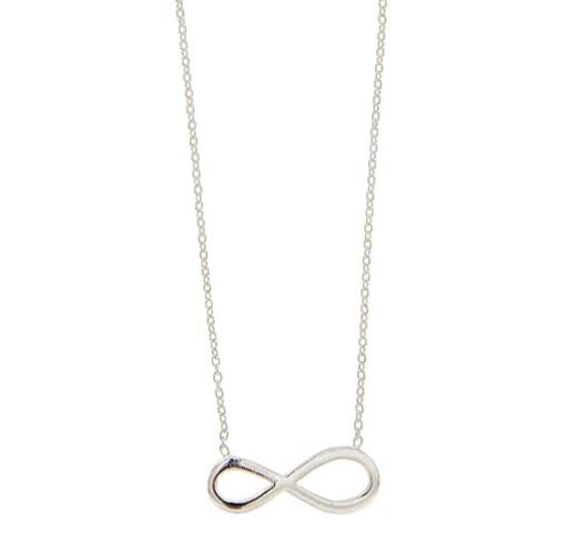 925 Sterling Silver Inland Zircon Infinite Necklace