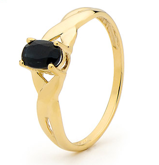 9CT GOLD SAPPHIRE RING