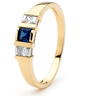 9CT GOLD SAPPHIRE RING