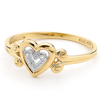9CT GOLD HEART RING – So Silver So Gold