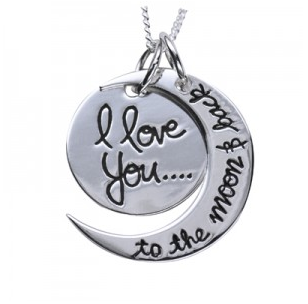 STERLING SILVER 'LOVE YOU TO THE MOON AND BACK' NECKLACE