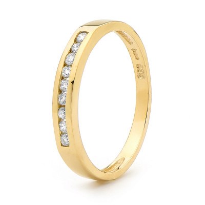 9CT GOLD DIAMOND BAND