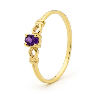 9CT GOLD AMETHYST RING