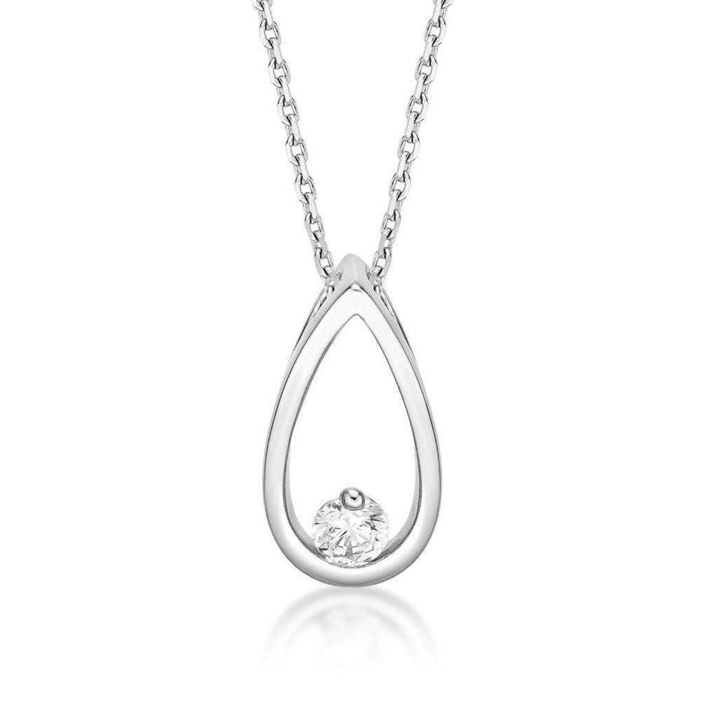 STERLING SILVER CZ NECKLACE