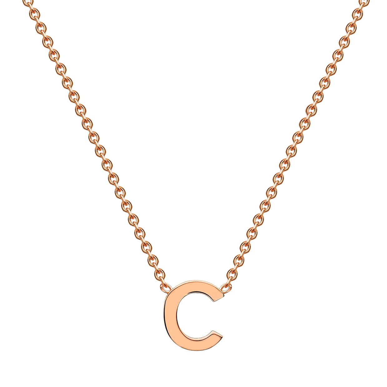 9CT ROSE GOLD INITIAL NECKLACE