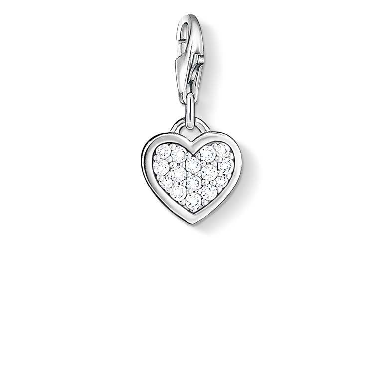 THOMAS SABO CZ HEART CLIP CHARM
