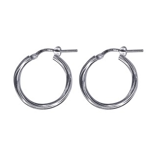 STERLING SILVER MEDIUM TWIST HOOPS