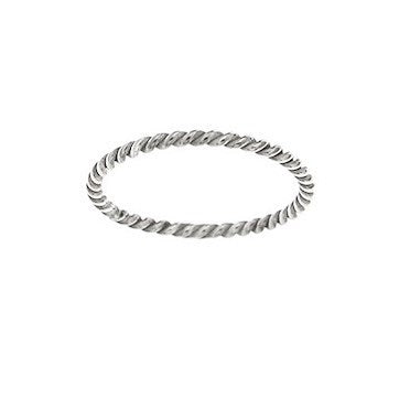 STERLING SILVER FINE TWIST RING