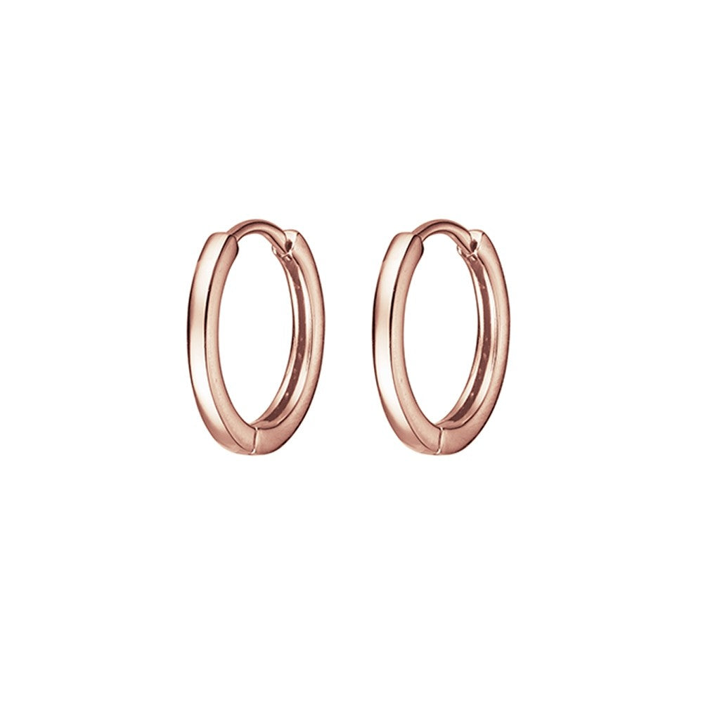 ROSE GOLD PLAIN HUGGIES 12mm