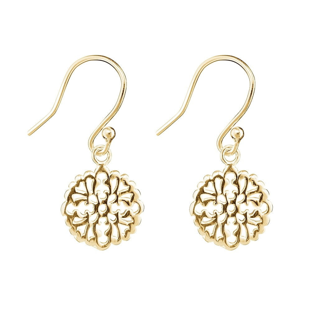 GOLD FILIGREE DROP EARRINGS