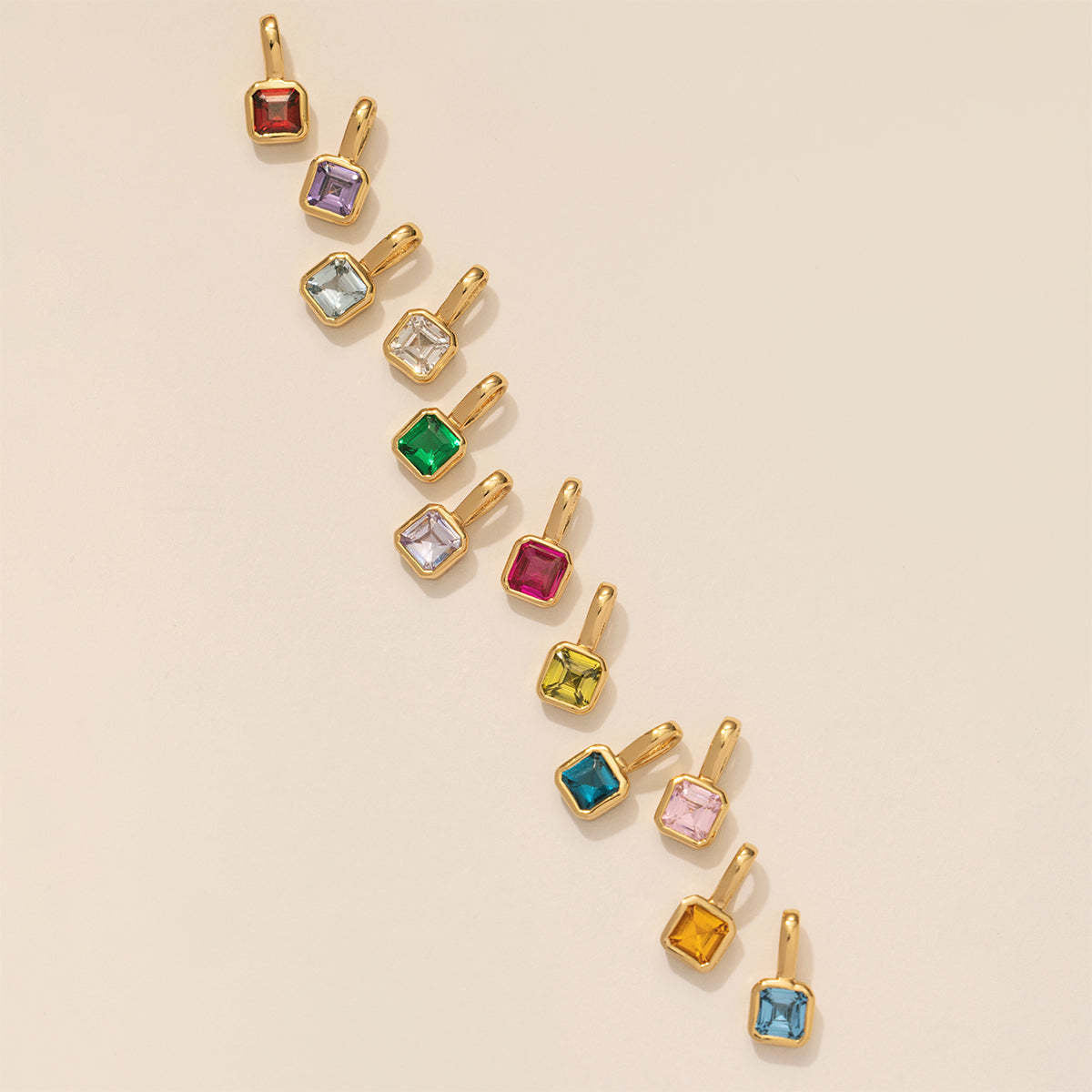 18K GOLD PLATED BIRTHSTONE PENDANT