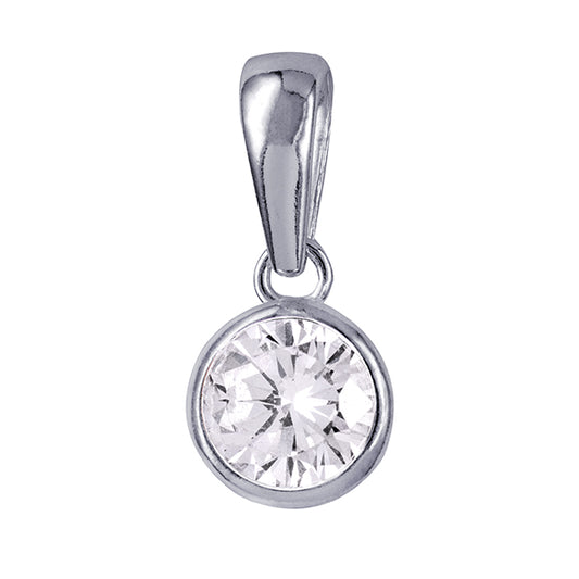 STERLING SILVER APRIL BIRTHSTONE NECKLACE