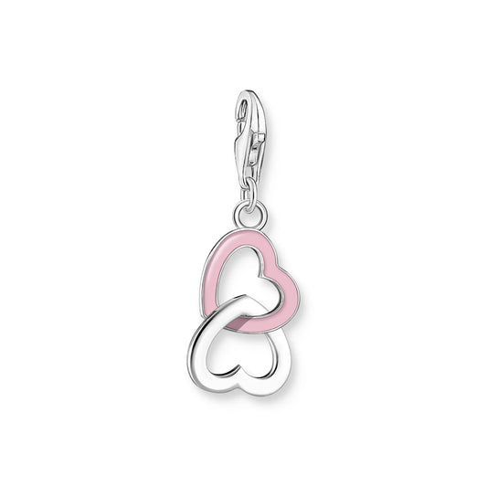 THOMAS SABO PINK LOCKED HEARTS CLIP CHARM