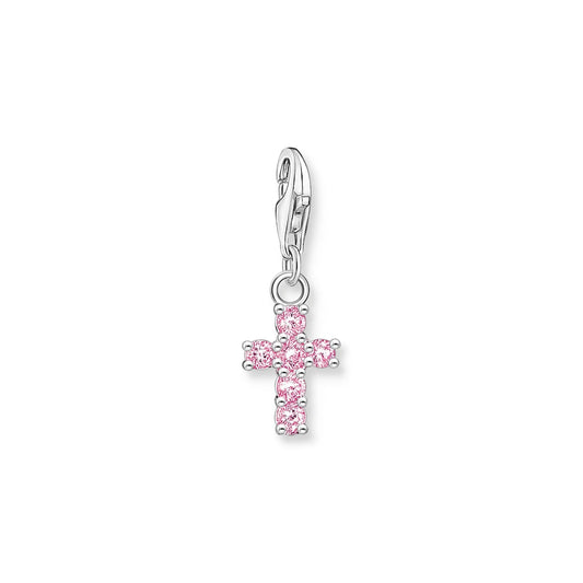 THOMAS SABO PINK CZ CROSS CLIP CHARM