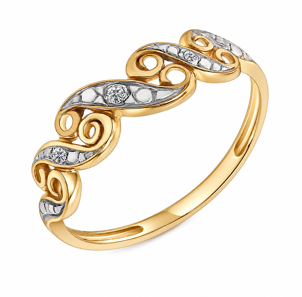 9CT GOLD DIAMOND RING