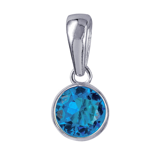 STERLING SILVER DECEMBER BIRTHSTONE NECKLACE