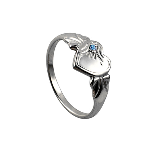 STERLING SILVER DECEMBER SIGNET RING