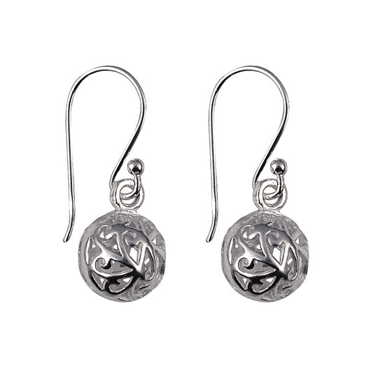 STERLING SILVER BALL DROP EARRINGS
