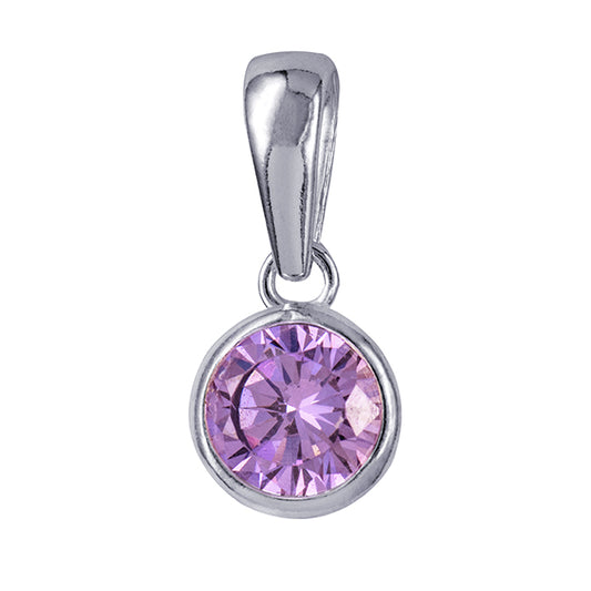 STERLING SILVER FEBRUARY BIRTHSTONE NECKLACE