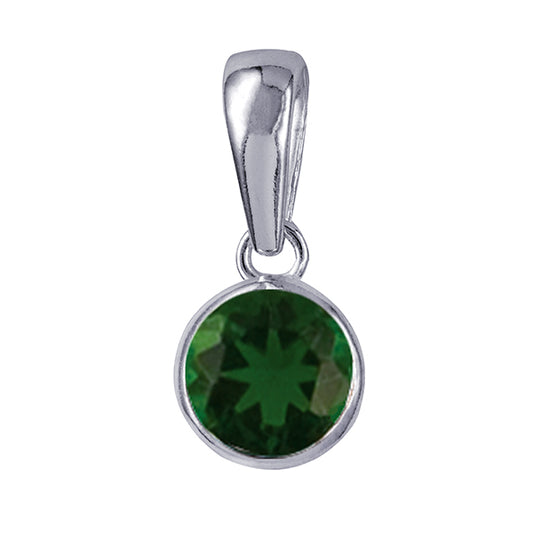 STERLING SILVER MAY BIRTHSTONE NECKLACE