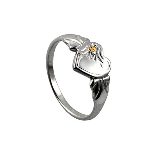 STERLING SILVER NOVEMBER SIGNET RING
