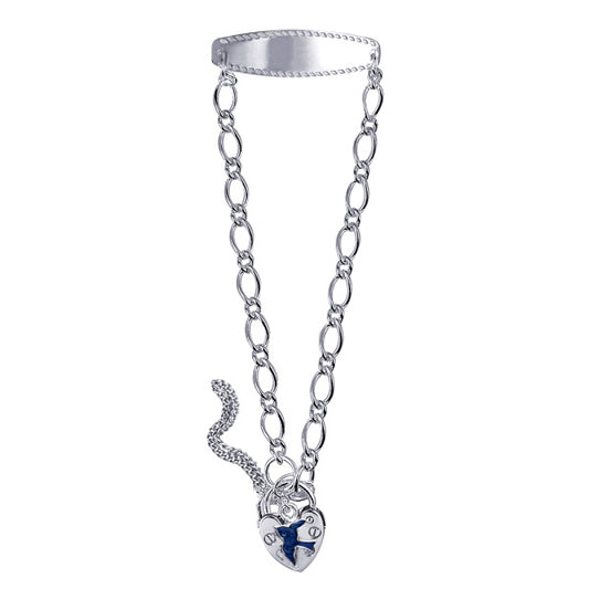 STERLING SILVER BABY ID PADLOCK BRACELET