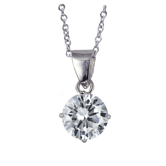 STERLING SILVER CZ NECKLACE