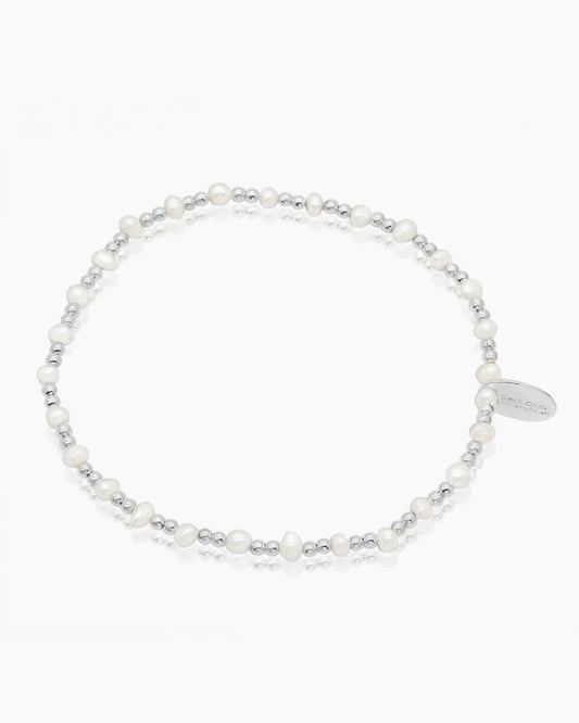 STERLING SILVER MULTI PEARL BRACELET