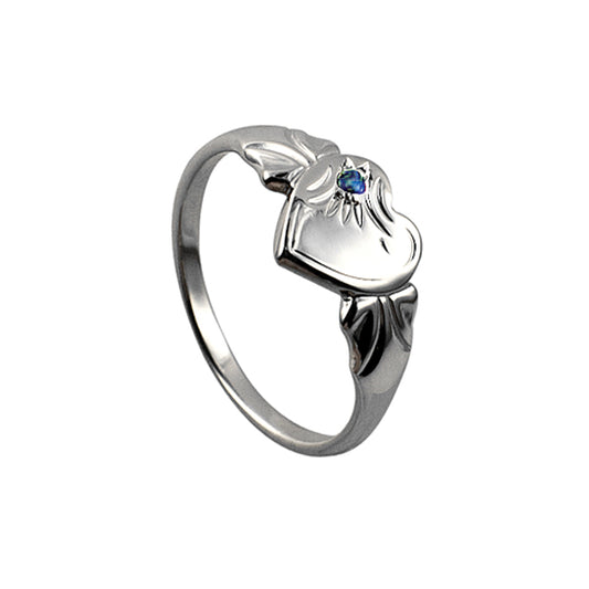 STERLING SILVER SEPTEMBER SIGNET RING