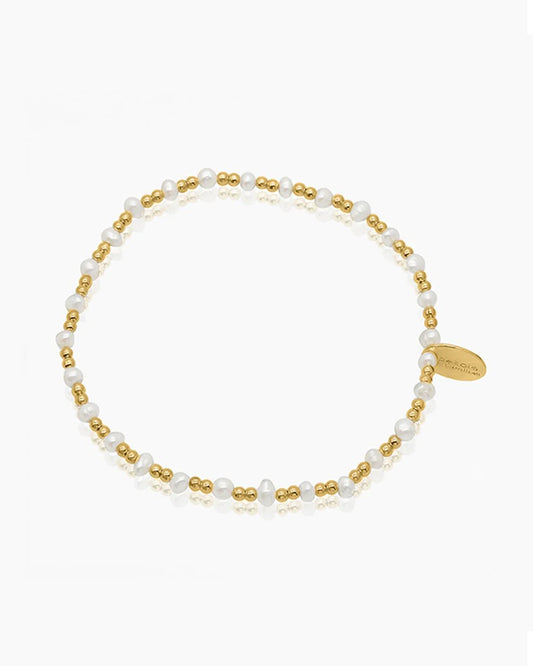 Yellow Gold Multi Pearl Bracelet