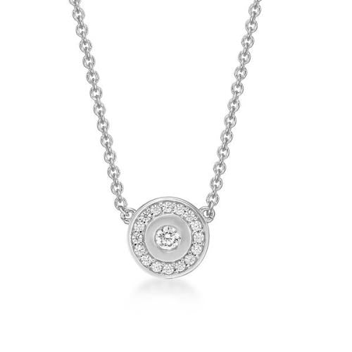 STERLING SILVER ROUND CZ NECKLACE