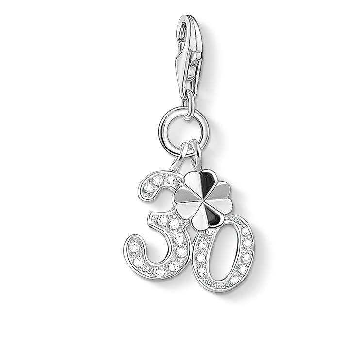 THOMAS SABO CZ '30' CLIP CHARM