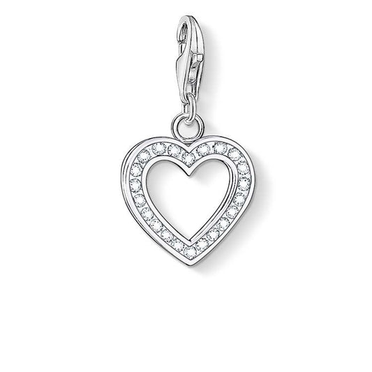 THOMAS SABO CZ HEART CLIP CHARM