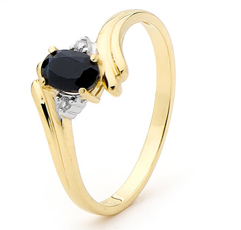 9CT GOLD SAPPHIRE RING