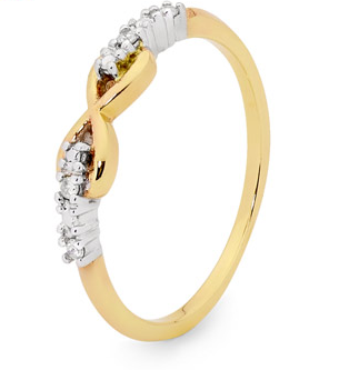 9CT GOLD INFINITY RING