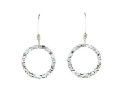 STERLING SILVER OPEN CIRCLE DROP EARRINGS