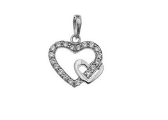 STERLING SILVER CZ HEART NECKLACE