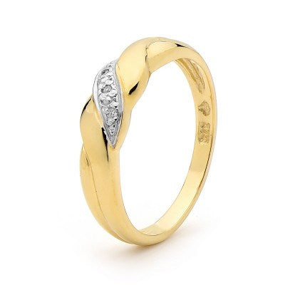 9CT GOLD TWISTED BAND
