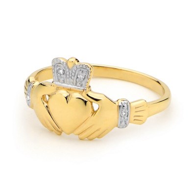 9CT GOLD CLADDAGH RING