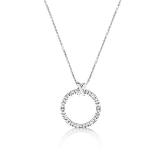STERLING SILVER CZ OPEN CIRCLE