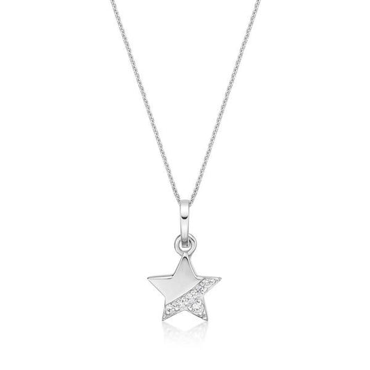 STERLING SILVER CZ STAR NECKLACE