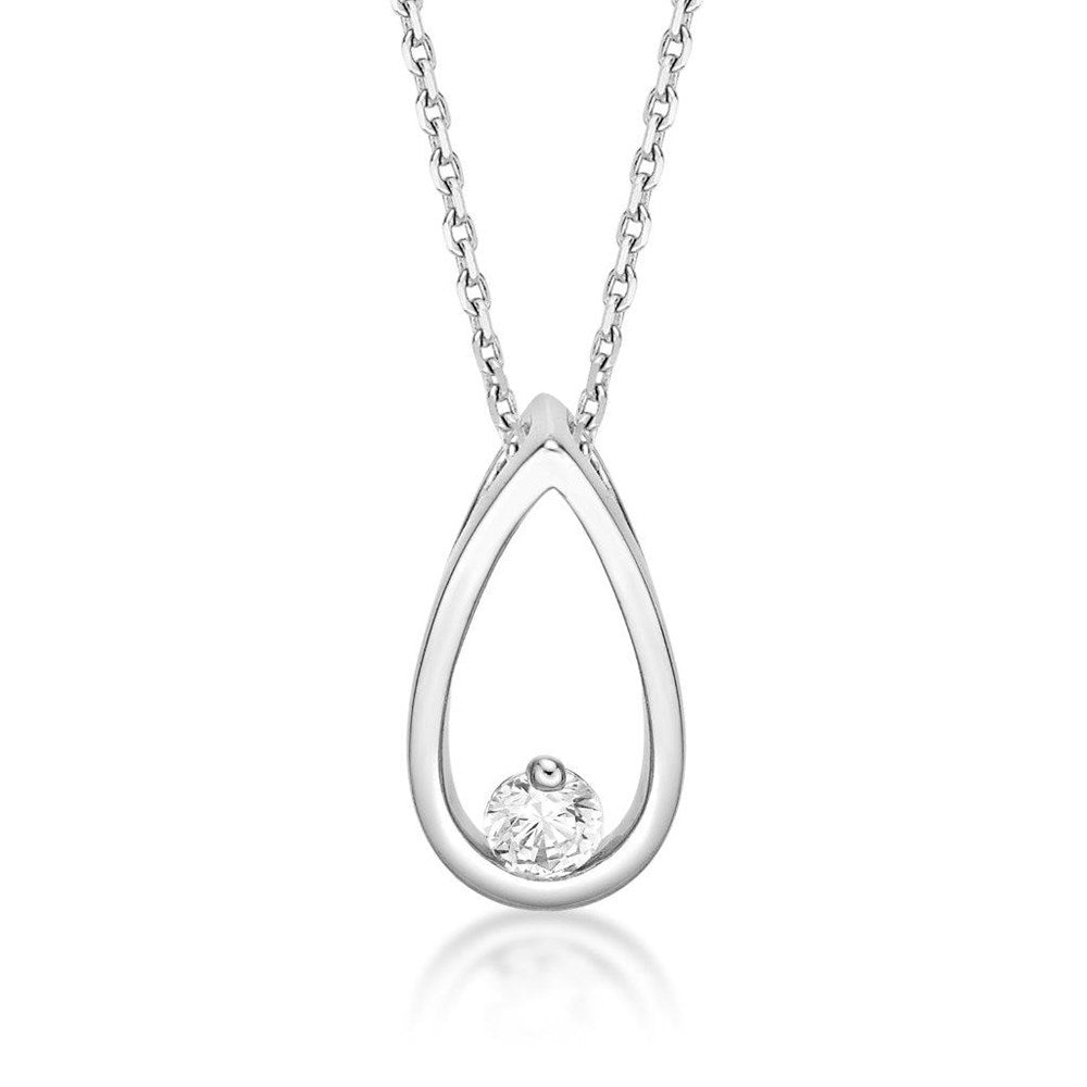 STERLING SILVER CZ NECKLACE