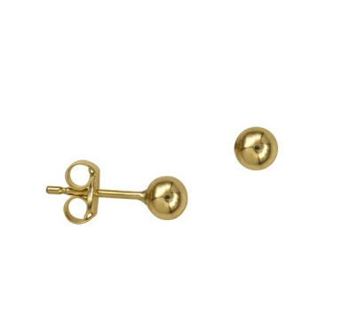 9CT YELLOW GOLD 4MM BALL STUDS